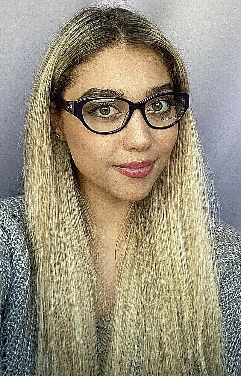 Versace Mod. 8331 8450 54mm Purple Cats Eye Women&#39;s Eyeglasses Frame #9 - $169.99