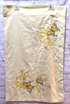 Tastemaker vintage yellow pillowcase standard size poly cotton muslin - $10.29