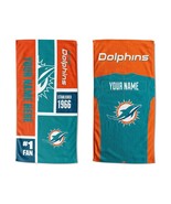 Miami Dolphins Official NFL Jersey or Colorblock Personalized Beach Towel - £37.82 GBP