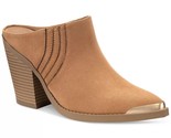 Sun + Stone Women Western Mule Heels Deyzaa Size US 5M Tan Microsuede - £25.69 GBP