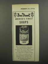 1953 Bon Vivant Soup Advertisement - Bon Vivant America&#39;s Finest Soups - £14.77 GBP