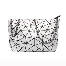 Women Chain Shoulder Bag sac a main Bag Fashion Geometric Messenger Bags Plain F - $25.42
