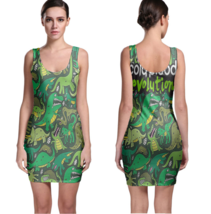 Green Dino  Women Sexy Bodycon Fit Dress - £22.32 GBP