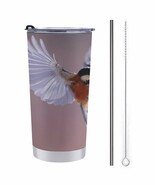 Mondxflaur Bird Steel Thermal Mug Thermos with Straw for Coffee - $392.74 MXN