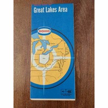 Road Map of Great Lakes Area Courtesy of SOHIO Standard Oil 1966 Edition - £10.75 GBP