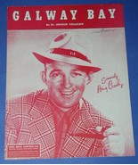 BING CROSBY VINTAGE SHEET MUSIC 1947/GALWAY BAY - £18.00 GBP