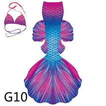 2021 Amazing Big Mermaid Tail for Kids Women NO Monofin Mermaid Costume Swimsuit - £134.31 GBP