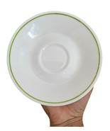 Set of 7 Corelle Saucer&#39;s 6 1/4 in Light Green Rim Vintage - $27.22 CAD