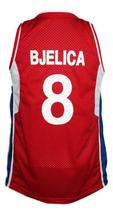 Nemanja Bjelica #8 Serbia Custom Basketball Jersey New Sewn Red Any Size image 2