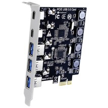 5-Ports Superspeed 5Gbps Usb 3.0 Pcie Usb Card For Windows And Linux Des... - £42.99 GBP