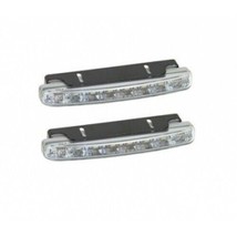 DRL LED Headlights White Car Daytime Upgrade Set 2X Straight Shaped 12V - $19.80