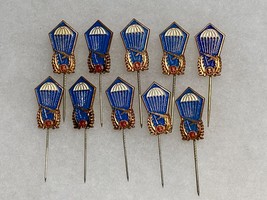 DDR, EAST GERMANY, PARACHUTIST, PARA WINGS, LAPEL PINS, GROUPING OF 10, ... - $465.99 MXN