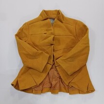 Tabitha Women's Size 2 Wool Blend Terrace House Ruffle Blazer Jacket Mustard image 15