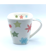 STARBUCKS Coffee Mug Cup Snowflakes &amp; Stars 2005 Christmas Edition Multi... - £6.05 GBP