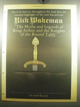 1975 Rick Wakeman Album Ad - The Myths and Legends of King Arthur and Knights - £14.78 GBP