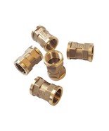 Brass Pipe Fitting Coupling, 1/2 PT Female Thread Straight Rod Adapter 5pcs - $354.26 MXN