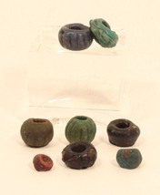 Ancient Egyptian core glass and faience melon bead group lot - £175.22 GBP