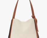 Kate Spade Knott Large Shoulder Bag Off White Black Brown Leather K4385 ... - £159.12 GBP