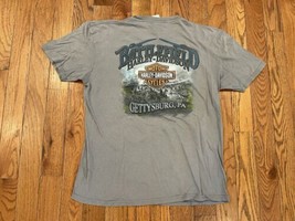 Harley Davidson Men’s Biker Motorcycle T-Shirt Gettysburg Civil War XL S... - $35.63