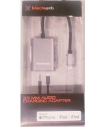 BLACKWEB 3.5mm Audio Charging Adapter iPhone iPad iPod Lighting Connector  - £16.01 GBP