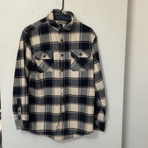 Jachs Blue Plaid Heritage Flannel Shirt Long Sleeve Heavyweight Cotton M... - $21.29