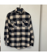 Jachs Blue Plaid Heritage Flannel Shirt Long Sleeve Heavyweight Cotton M... - $29.17 CAD
