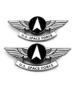 SPACE FORCE PILOT WINGS SILVER BADGES PINS - $9.78