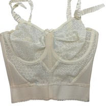 Vintage Ivory Longline Bra SnowFlake by Bali 34D Union Made - €24,50 EUR