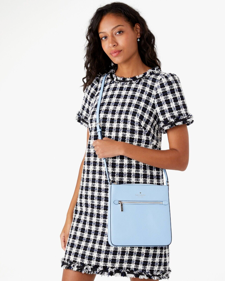 Primary image for NWB Kate Spade Sadie North South Crossbody Blue Leather K7379 $299 Dust Bag FS
