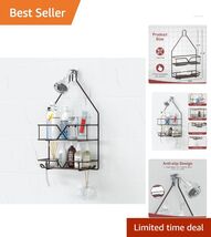 Compact Hanging Bathroom Caddy - Rustproof with 4 Hooks for Easy Organiz... - $45.49