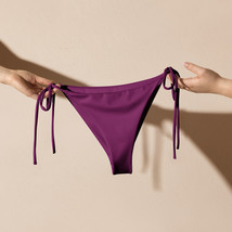 New Women&#39;s XS - 6XLString Bikini Bottom Eggplant Purple UPF50+ Polyester - £13.00 GBP