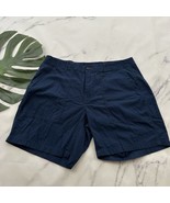Bonobos Mens Lightweight Shorts Size 34 Navy Blue 7in Inseam Flat Front - $26.72