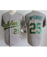 Athletics #25 Mark McGwire Jersey Old Style Uniform Gray - €39,08 EUR