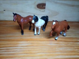 Funrise Horse 3 Lot Warm Blood black Brown 5”  Play Horse Vintage 1988  - £7.12 GBP