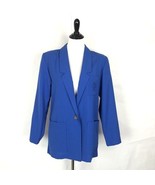 Barrie Stephens Women's Vintage Blazer Jacket Embroidered Blue One Button Size S - $19.79