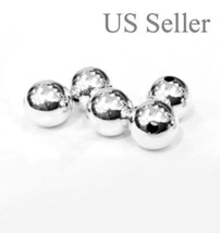 1pc 14k solid white  gold 11 mm round polish loose  bead  11MM - £67.62 GBP