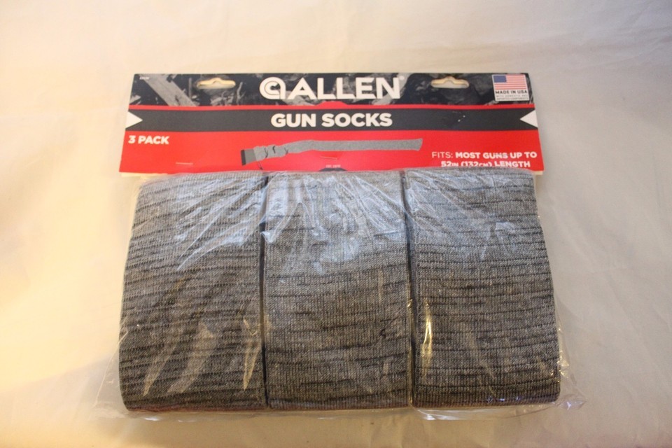 ALLEN GRAY GUN SOCK GUN SOCKS 3 PACK for Rifles and Shotguns. Socks are ... - $25.74