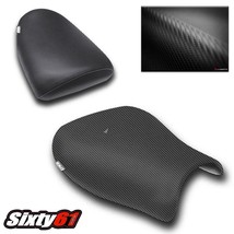 Hayabusa Seat Covers 1999-2006 2007 Luimoto Front Rear Suzuki Black Carbon - $109.61