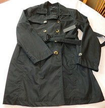Harve&#39; Bernard Women&#39;s Ladies Long Sleeve Rain Jacket Coat Size L large Black - £26.58 GBP