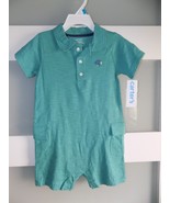 Carter&#39;s Sea Green SS Romper W/Fish Applique Size 24 Months NEW - $23.46 CAD