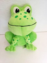 Walmart Frog Plush Stuffed Animal Doll Spots Smiling Sitting 9&quot; - £10.53 GBP