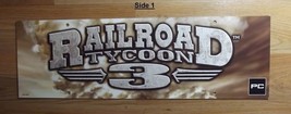Railroad Tycoon 3 for PC, Gamestop store promo double sided sign 2003 - £15.11 GBP