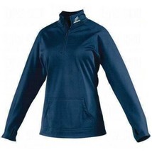 Womens Shirt Worth Quarter Zip Navy Pullover Long Sleeve Athletic Top-size S - £11.47 GBP