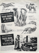 Ethyl Gas Get The Most Mileage Trade Marks Of Nature Vintage Print Ad 1948 - $14.45