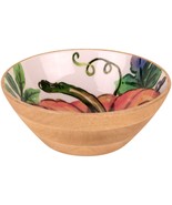 10&quot; WOODEN ENAMEL PUMPKIN BOWL - $890.39 MXN