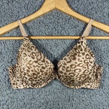 The Nakeds By ￼Victoria Secret Lined Perfect Coverage Push Up Bra Cheetah 34B - £18.00 GBP