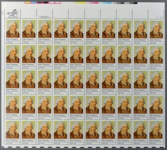 John Hanson Sheet of Fifty 20 Cent Postage Stamps Scott 1941 - £15.58 GBP