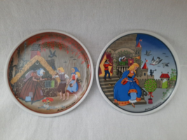 2 Barbara Furstenhofer 4&quot; Plates Hansel &amp; Gretel and Aschenbrodel Cinder... - $19.75