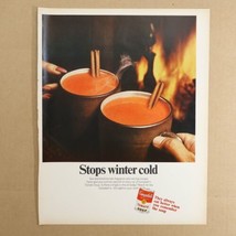 1966 Campbells Tomato Soup Stops Winter Cold Tareyton Print Ad 10.5" x 13.25" - $8.91
