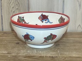 Pier One Imports Koi Fish Serving Bowl Stoneware Serving - $21.49